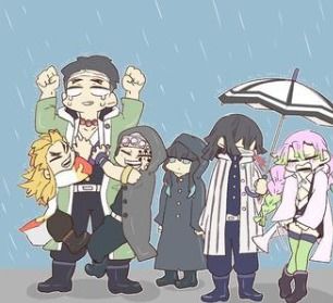鬼灭之刃当九柱遇上q版同人,富冈义勇我没有被讨厌