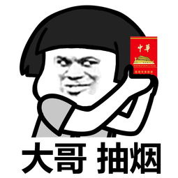 搞笑表情包大哥,抽烟吗