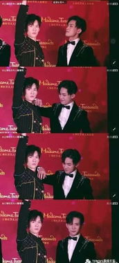 上海杜莎蜡像馆揭幕三小只揭幕表情成亮点,笑醒啦