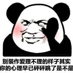 熊猫头表情包i就这啊,回家养猪吧你