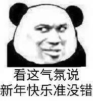 熊猫头拜年表情包儿子们新年快乐