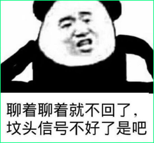 我珍藏的熊猫头表情包聊着聊着就不回了,坟头信号是不好了是吧