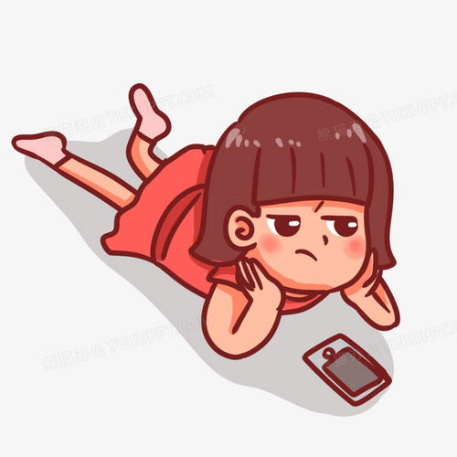 卡通手绘无聊看手机等消息表情png图片素材下载手机png熊猫办公