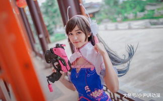 守望先锋dva旗袍cos,长腿与古装旗袍的完美结合,美出天际