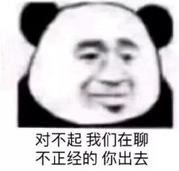 今日表情对不起,我们在聊不正经的,你出去