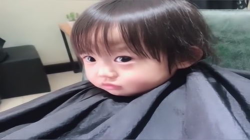妈妈带恬宝理发,这娃全程都是蒙圈的表情,也不哭也不动