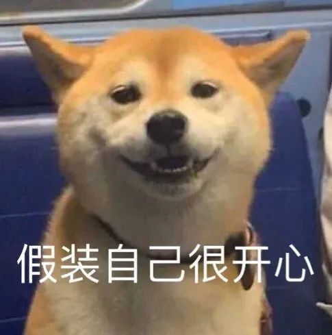 表情包假装自己很开心