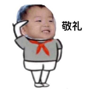 小人升国旗表情包