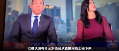 我们马上回来新闻主播直播中突遭地震钻入桌底