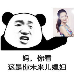 熊猫头表情包妈你看,这是你未来儿媳妇