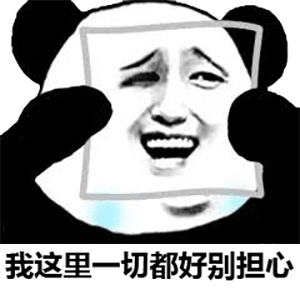 熊猫头表情包你说啥,我们两很恩爱的