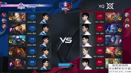王者荣耀kpl职业赛xq对战estar,xq42获得通往总决赛的机票