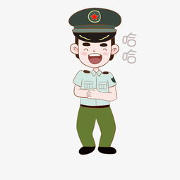 国庆节军人表情包哈哈插画图片素材其他格式下载卡通手绘边框大全