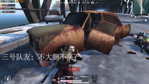 和平精英胆大包天四排一人堵桥,队友不大胆不高产